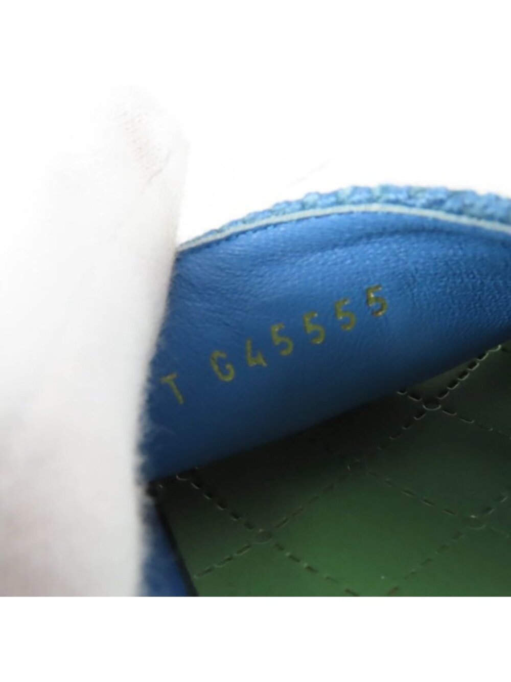 Chanel CC Logo Ankle Strap Wedge Sole Sandals Blue Green 35 - Picture 10 of 11